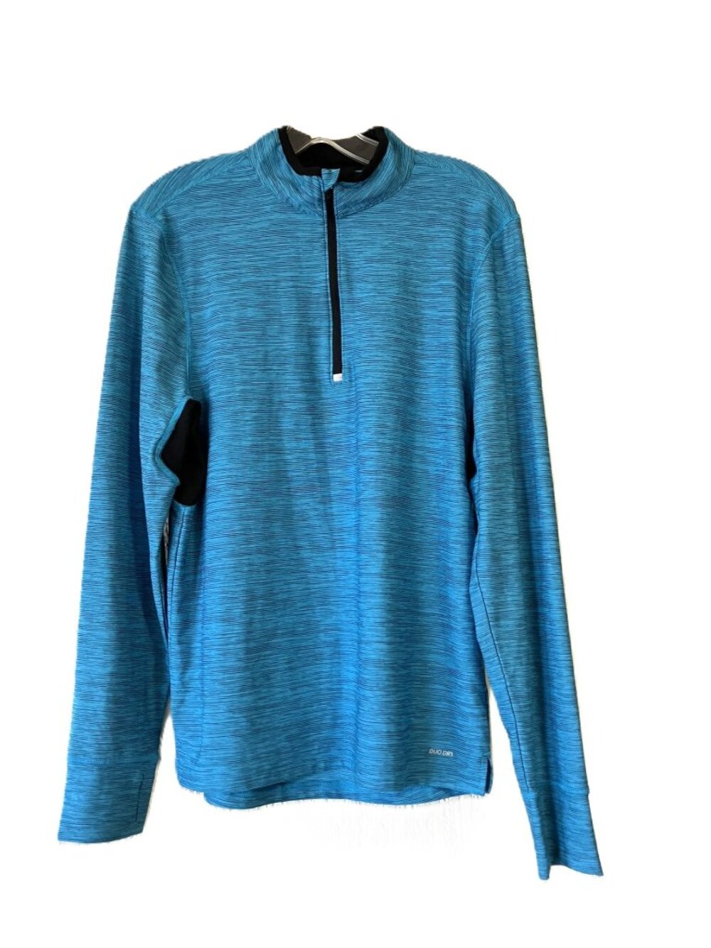 Champion Duo Dry Men's S Blue Black 1/4 Zip Active Pullover